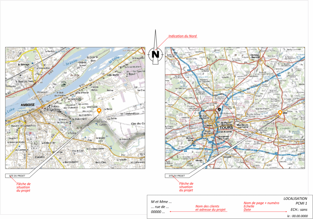 Plan de situation satellite