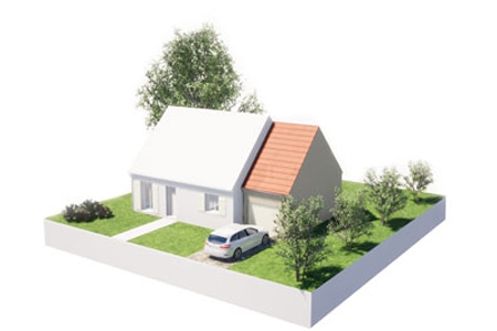 extention garage Illustration d'une extension