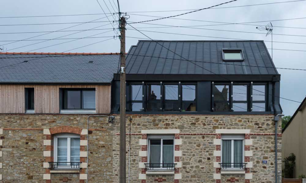 surélévation Représentation de l'aspect extérieur d'un projet de surélévation