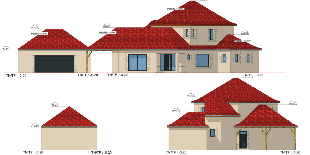 Plan des façades