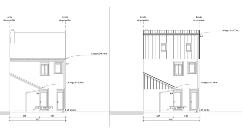 Permis de construire de surélévation de toiture