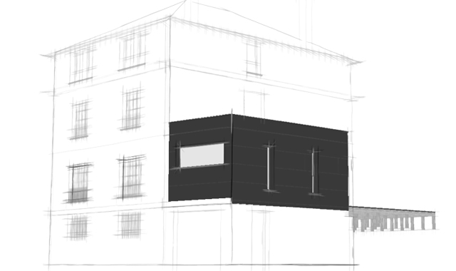 Esquisse Sarthe permis de construire extension