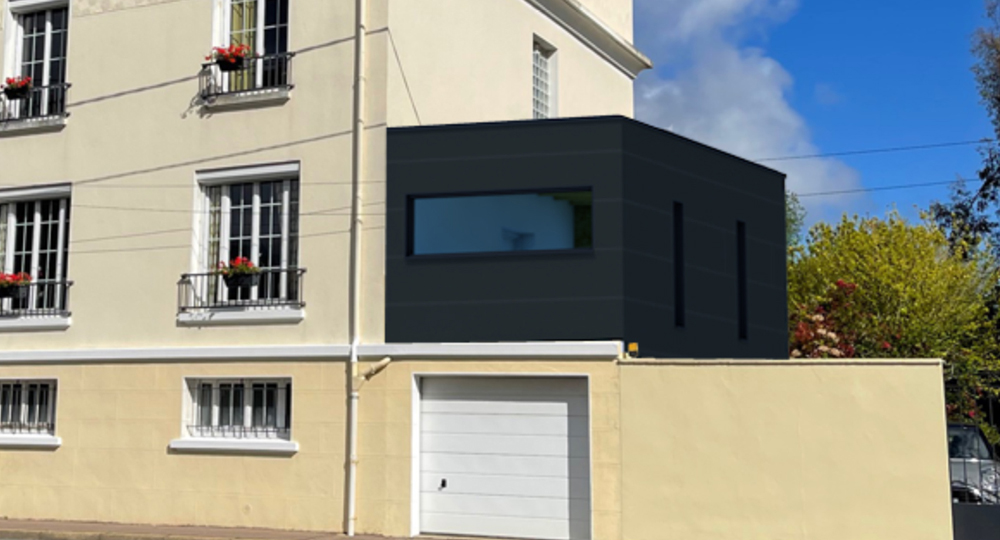 Insertion graphique Sarthe permis de construire extension