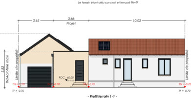 Profil terrain Indre et Loire déclaration préalable pour extension