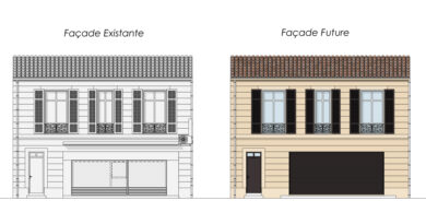 Façades existantes et futures Bouche du Rhône permis de construire de rénovation