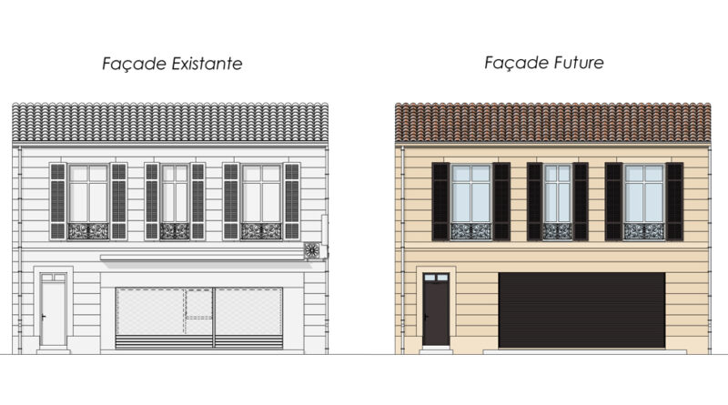 Façades existantes et futures Bouche du Rhône permis de construire de rénovation